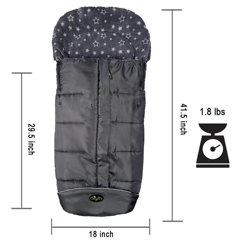 CozyMe Stroller Footmuff, Winter Stroller Cover for Toddler, Easy Temperature Reguration Stroller Bunting Bag for Baby, Waterproof Stroller Blanket Evolution for Cold Weather Child, 6M-4T - Image 5